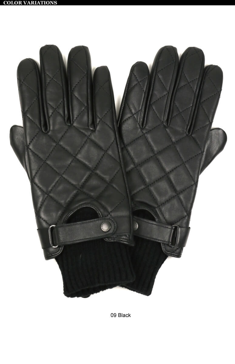 (バブアー) Barbour QUILTED LEATHER GLOVE キルト レザー