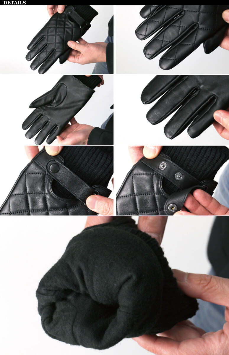 (バブアー) Barbour QUILTED LEATHER GLOVE キルト レザー