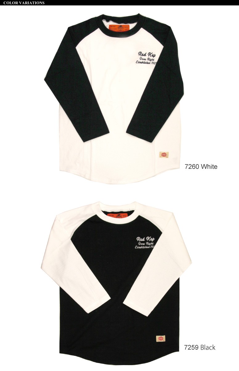 RED KAP (レッドキャップ) ラグラン Tシャツ 2 7分袖Tシャツ
