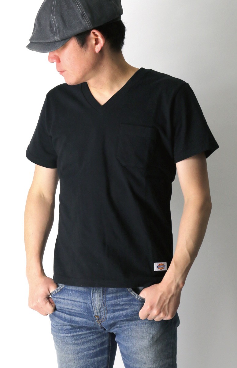売れ筋商品|||ディッキーズ Tシャツ レディース トップス V NECK - Top - black Women's V-Neck T-Shirt - Dickies US