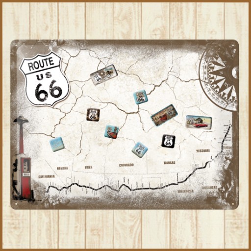 アメリカン レトロ ルート66 グッズ アメリカ マグネット ボード