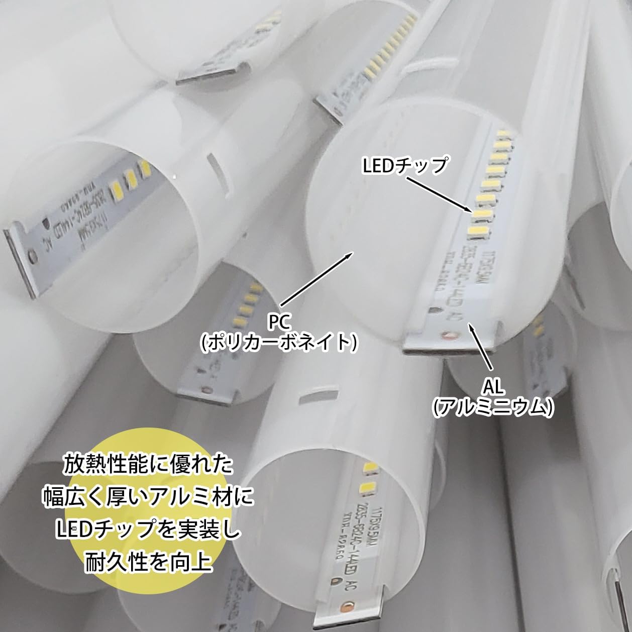 広配光 直管形LED蛍光灯15形 44cm 9W 990ルーメン 2年保証 1本単品