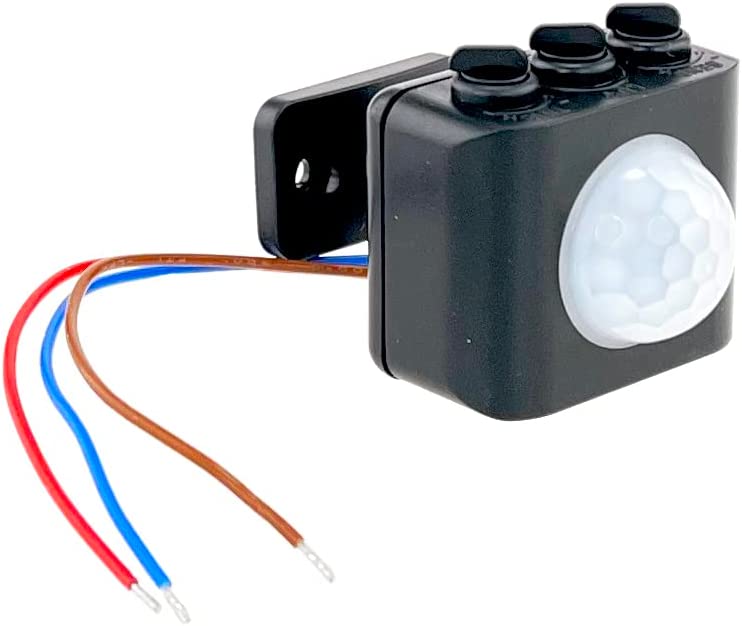 後付け 人感センサー スイッチユニット 小型タイプ 照明器具用 PIR 人感・明るさセンサー両搭載 AC100V 50/60Hz対応 100Wまで  1個単品