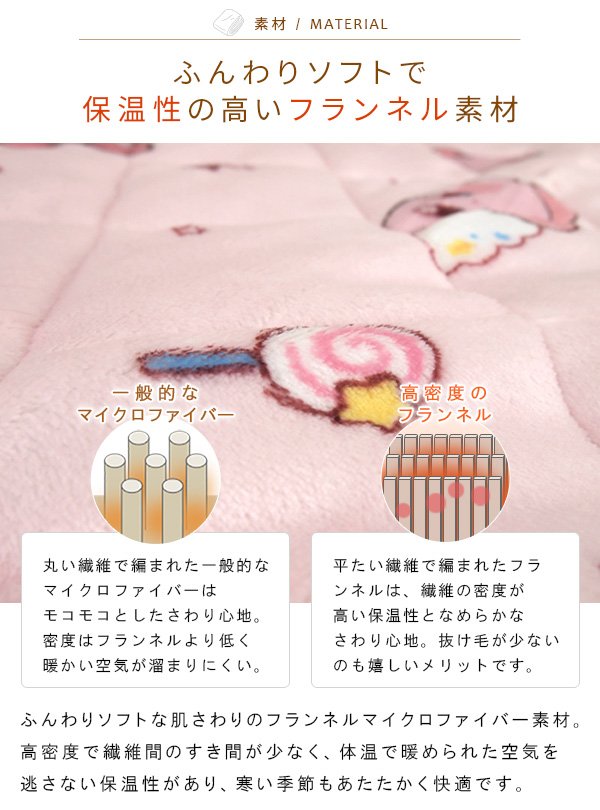 任天堂 星のカービィ 敷きパッド シングル あったか フランネル