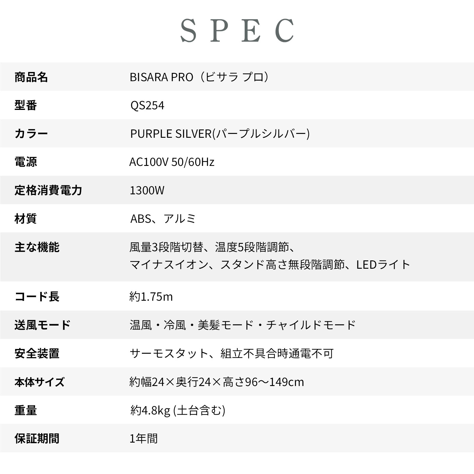 ビサラプロ スタンド ドライヤー ハンズフリー ながら 2023 ドライヤー