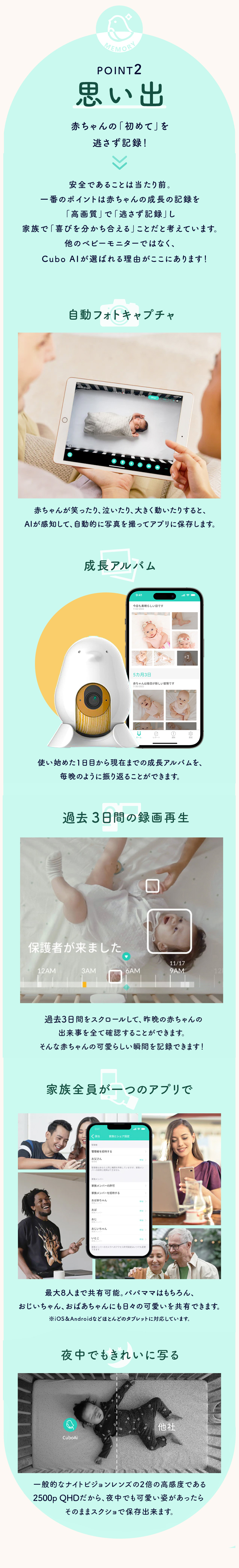 1年保証☆正規ストア】 ベビーモニター CuboAi 第3世代 ベビー