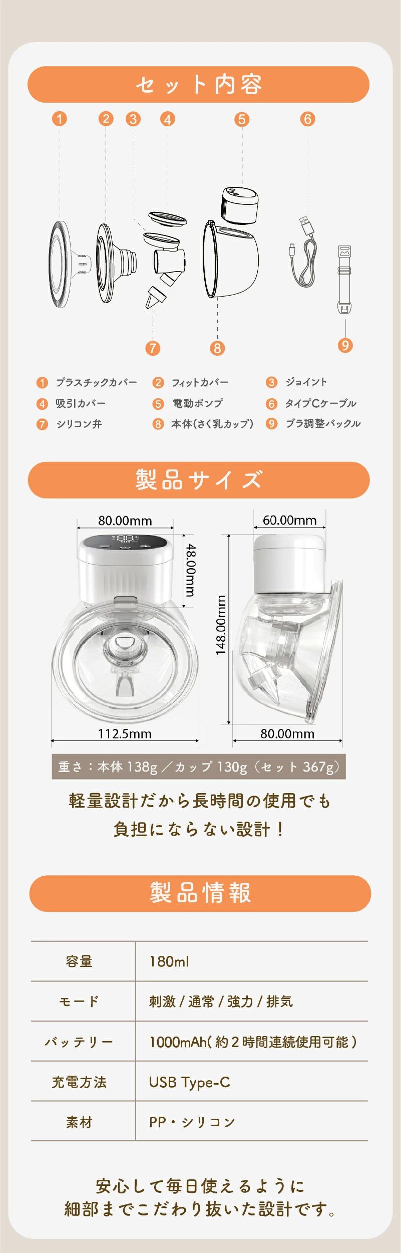 セット内容・製品サイズ・製品情報