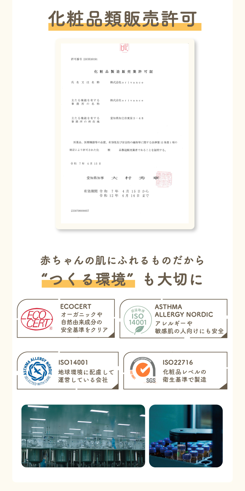 化粧品類販売許可