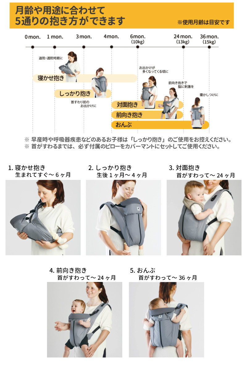 サンクマニエルキューブ 抱っこ紐 新生児 おしゃれ 抱っこひも 縦抱き