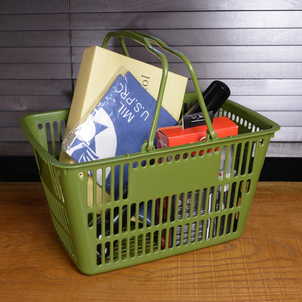 ダブルタップス買い物カゴ　未使用品 買い物カゴ 11L スモールサイズ ショッピングバスケット [ グレー ] 11