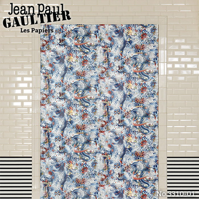壁紙 輸入壁紙 Jean Paul GAULTIER Les Papiers 70cmx10.05m 全1色 はがせる壁紙 貼ってはがせる壁紙 フリース壁紙 賃貸 フランス製の画像