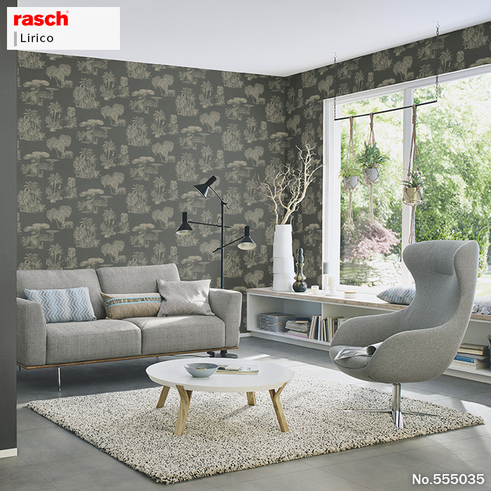 壁紙 輸入壁紙 rasch Lirico 53cmx10m 全3色 はがせる壁紙 貼ってはがせる壁紙 フリース壁紙 おしゃれ 張り替え diy 北欧 賃貸 インテリア ドイツ製_1