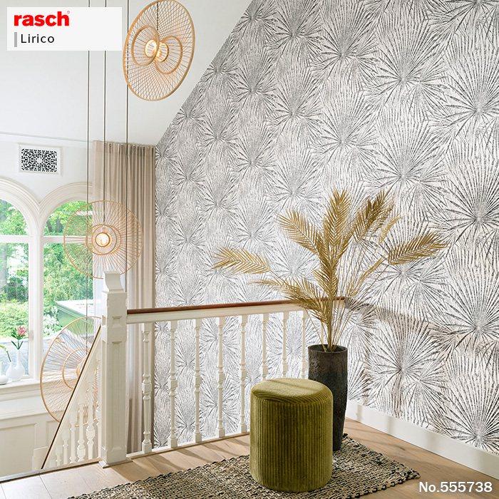 壁紙 輸入壁紙 rasch Lirico 53cmx10m 全3色 はがせる壁紙 貼ってはがせる壁紙 フリース壁紙 おしゃれ 張り替え diy 北欧 賃貸 インテリア ドイツ製_1