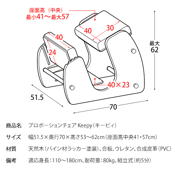 チェア プロポーションチェア Keepy CH-910 chairの画像