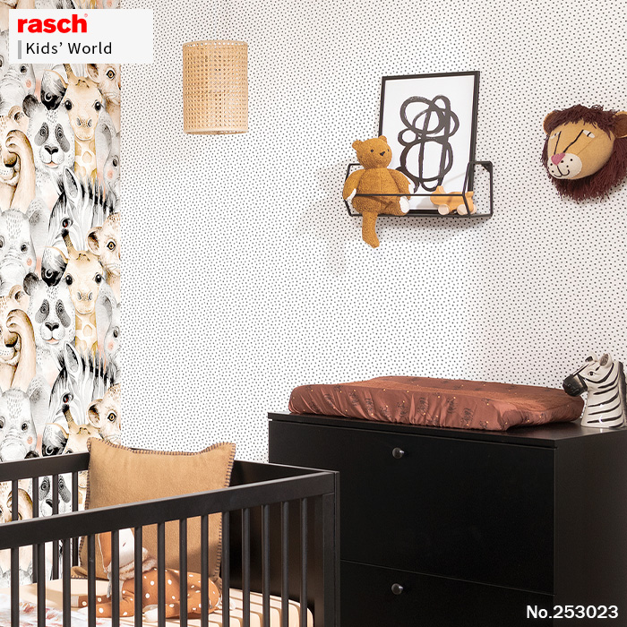壁紙 輸入壁紙 rasch Kids' World 53cmx10m 全9色 はがせる壁紙 貼って