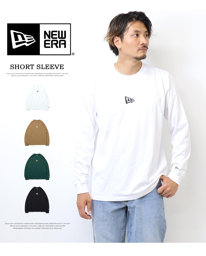 NEW ERA ニューエラ ミニフラッグロゴ 長袖Tシャツ ロンT メンズ