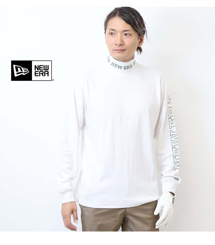 新作 ニューエラゴルフ モックネック ハイネック 総柄 ホワイト ゴルフ NEW ERA（ニューエラ）の「NEW ERA GOLF/ニューエラ ゴルフ ロン
