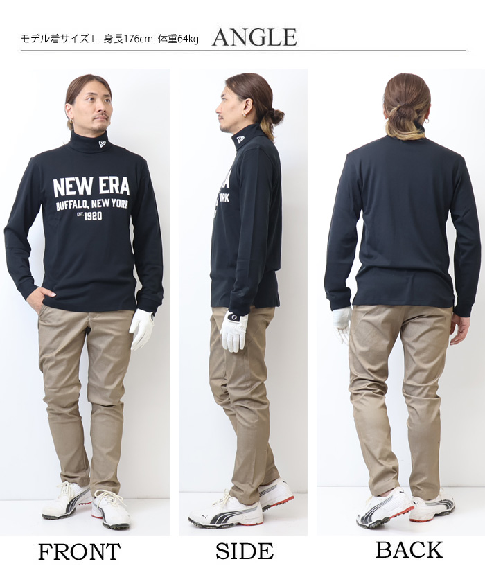 ニューエラゴルフ ハイネック スウェット ベージュ 長袖 ゴルフウェア NEW ERA（ニューエラ） NEW ERA GOLF ゴルフ タートルネック 長袖