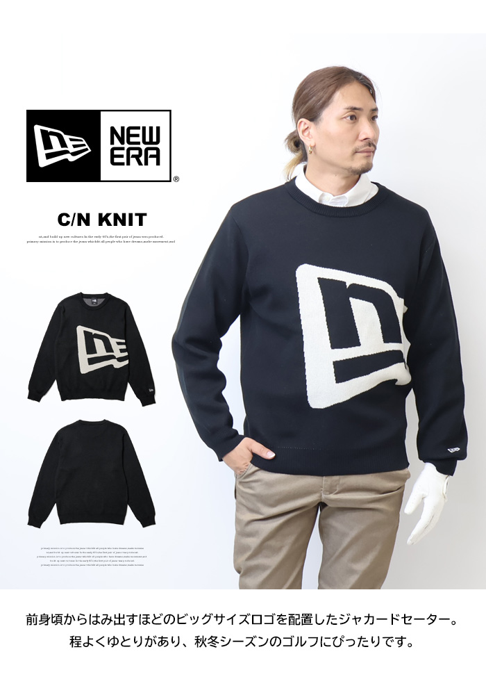   GOLF クルーネックニットセーター ロゴ LL NEW ERA（ニューエラ） NEW ERA GOLF ゴルフ ニットセーター フラッグ