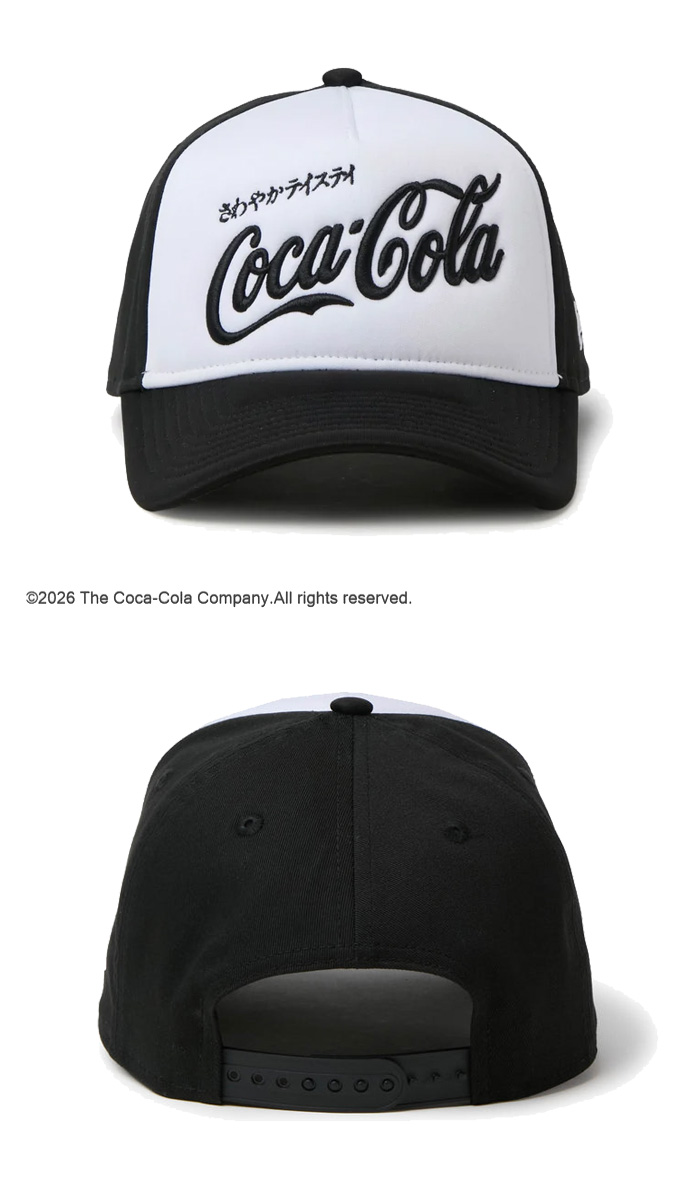  × NEW ERA コラボ 9FORTY ベースボールキャップ ブラック NEW ERA（ニューエラ） 9FORTY A-Frame コラボキャップ Coca-Cola コカ