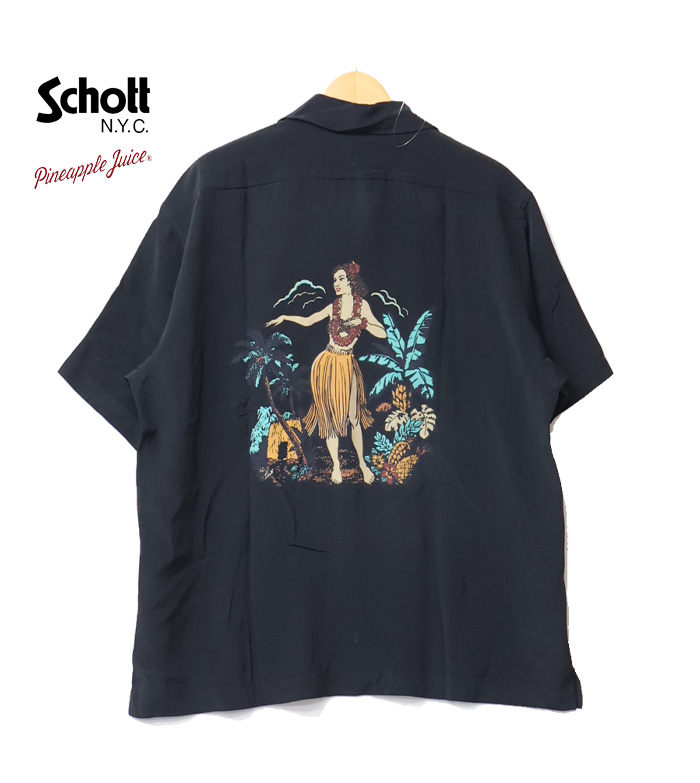 Schott N.Y.C ショット パイナップルジュース レーヨンシャツ