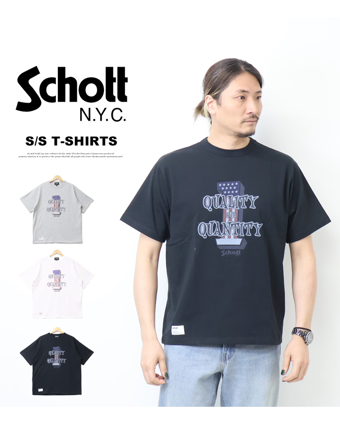 Schott N.Y.C（ショット） Schott プリント 半袖Tシャツ クオリティ