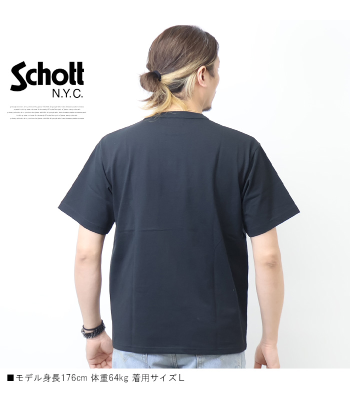 Schott N.Y.C（ショット） Schott プリント 半袖Tシャツ クオリティ
