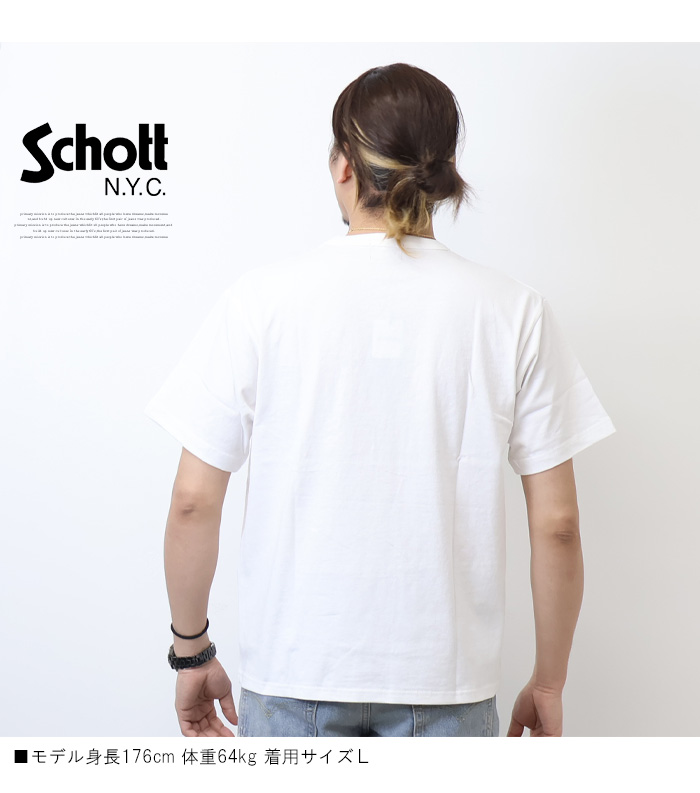 Schott N.Y.C（ショット） Schott プリント 半袖Tシャツ クオリティ