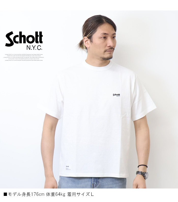   Jeans New York プリント 半袖 Tシャツ 送関込 Schott N.Y.C ショット プリント 半袖Tシャツ アーカイブタグ 半