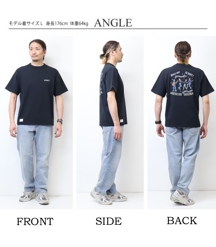 Schott N.Y.C（ショット） Schott プリント 半袖Tシャツ セッション 半