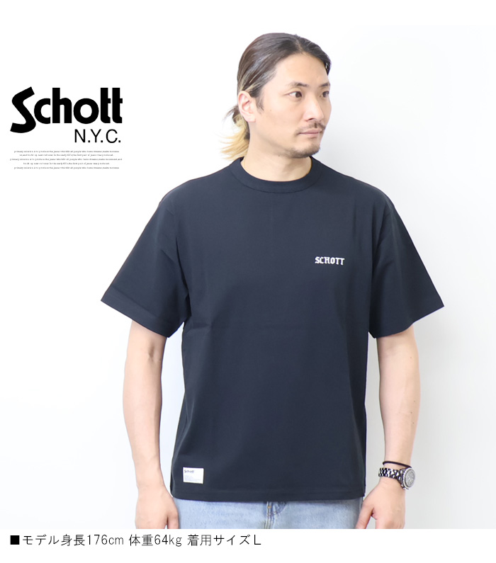 Schott N.Y.C（ショット） Schott プリント 半袖Tシャツ セッション 半