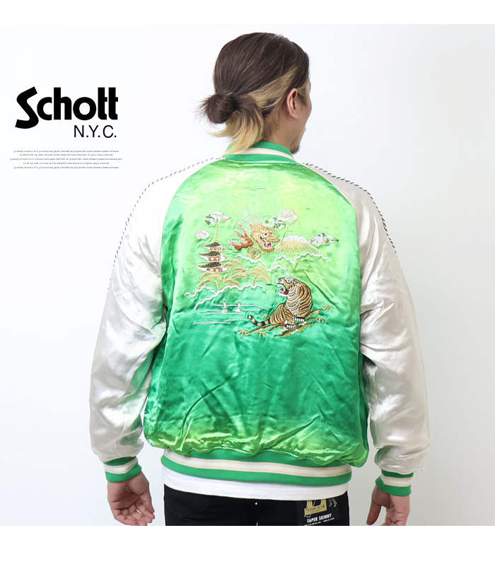 Schott N.Y.C ショット レーヨン エイジング スカジャン メンズ Schott N.Y.C ショット レーヨン エイジング スカジャン メンズ