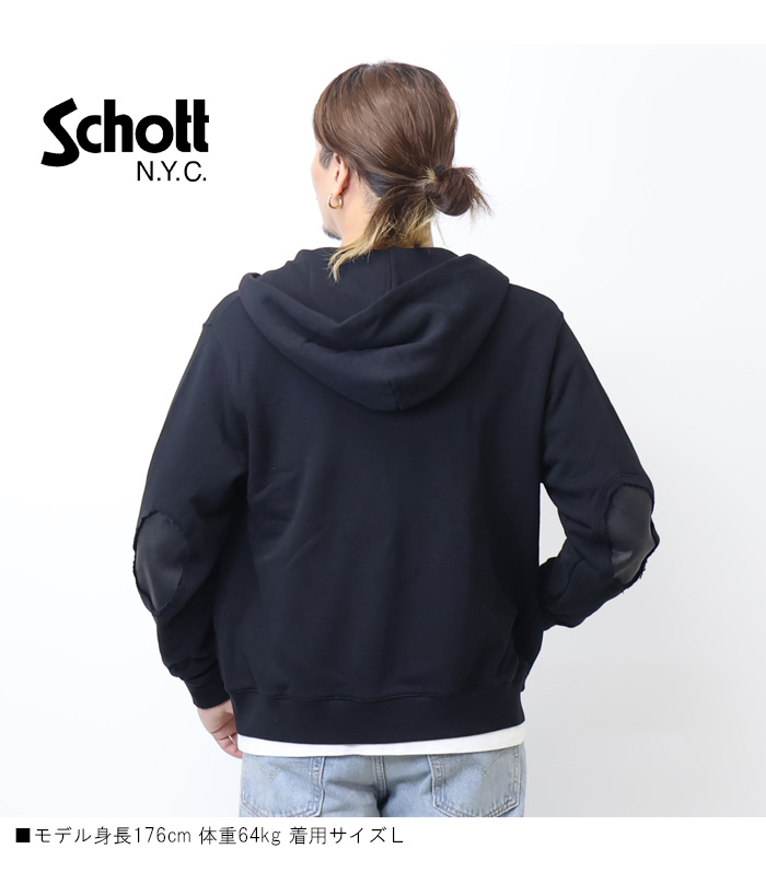 Schott N.Y.C（ショット） Schott レザー エルボーパッチ ジップ
