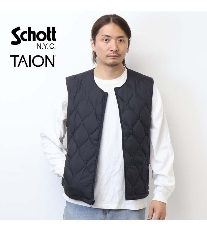 Schott N.Y.C ショット TAION タイオン コラボ インナーダウンベスト