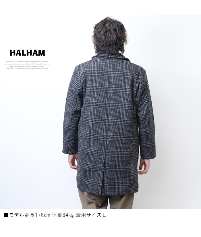 HALHAM ハルハム メルトン チェスターコート アウター メンズ 送料無料