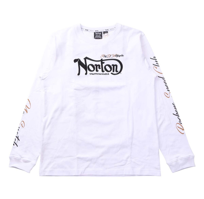 Norton ノートン バックモチーフロゴ 刺繍 ロンT メンズ カットソー 長 