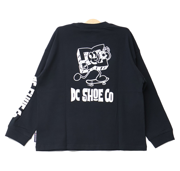 DC SHOES ディーシーシュー キッズ ロゴプリント 長袖Tシャツ ドロップショルダー 130cm 140cm 150cm 160cm 子供服  男の子 女の子 YLT234541