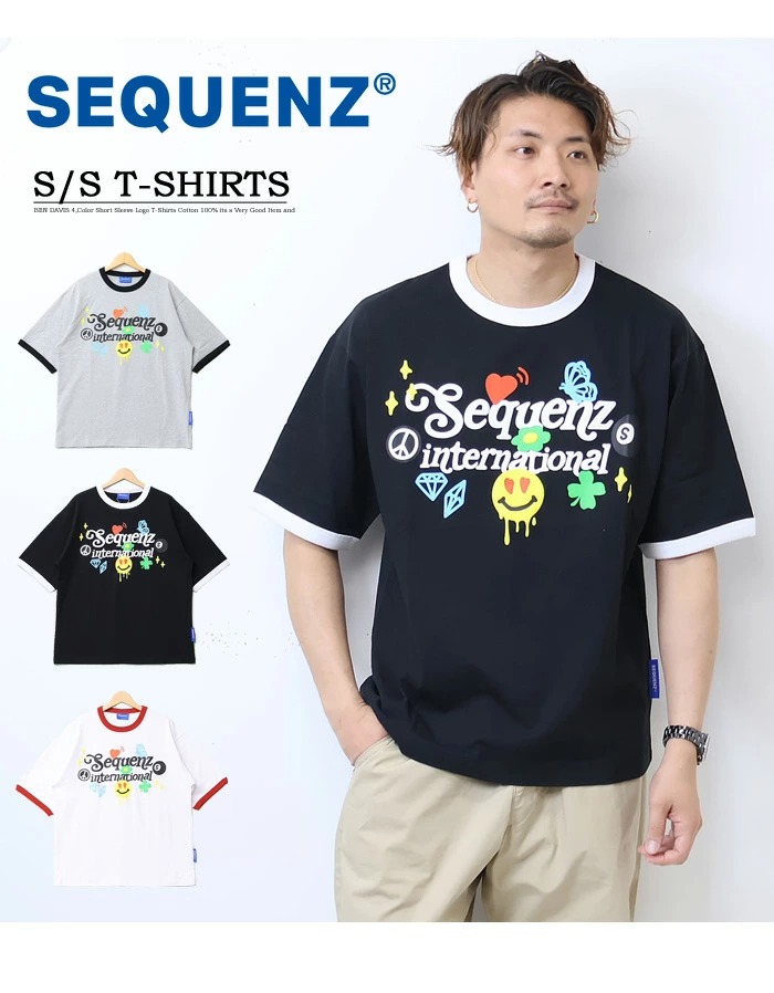 パクソジュン　PRANCE ロゴTシャツ 2色セット Prosperity Sequence SEQUENZ シークエンズ パラダイスプリント 半袖 T