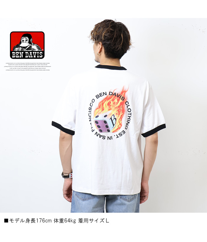 BEN DAVIS（ベンデイビス） ピグメント フレイム ダイス 半袖Tシャツ