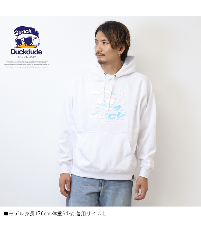 Duck Dude（ダックデュード） メタリックエンボス スウェットパーカー