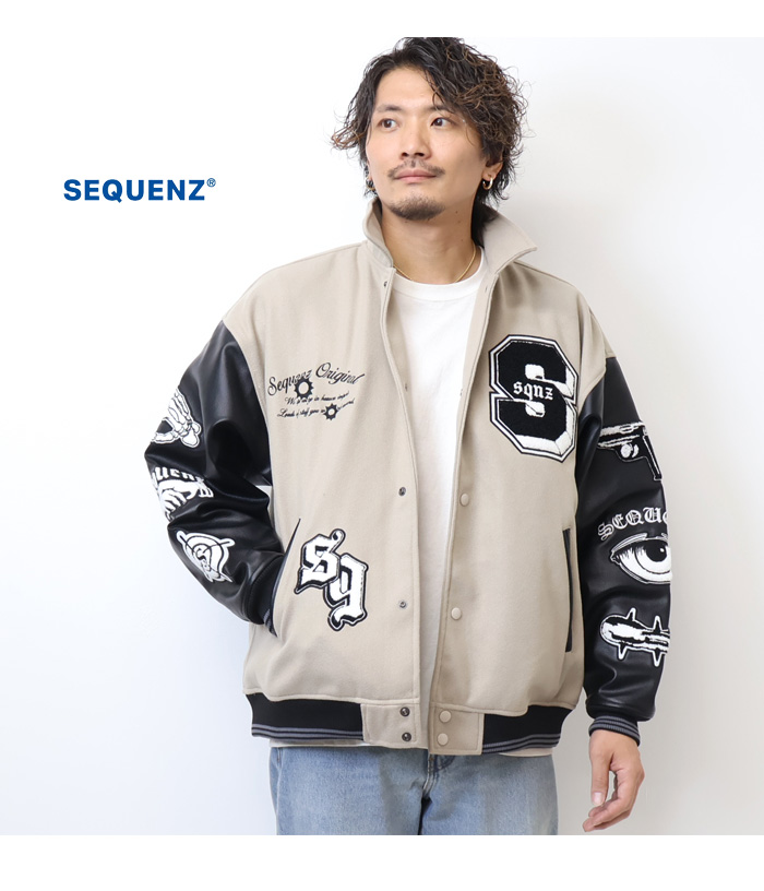 SEQUENZ シークエンズ 衿付き スタジャン ブルゾン アウター メンズ 