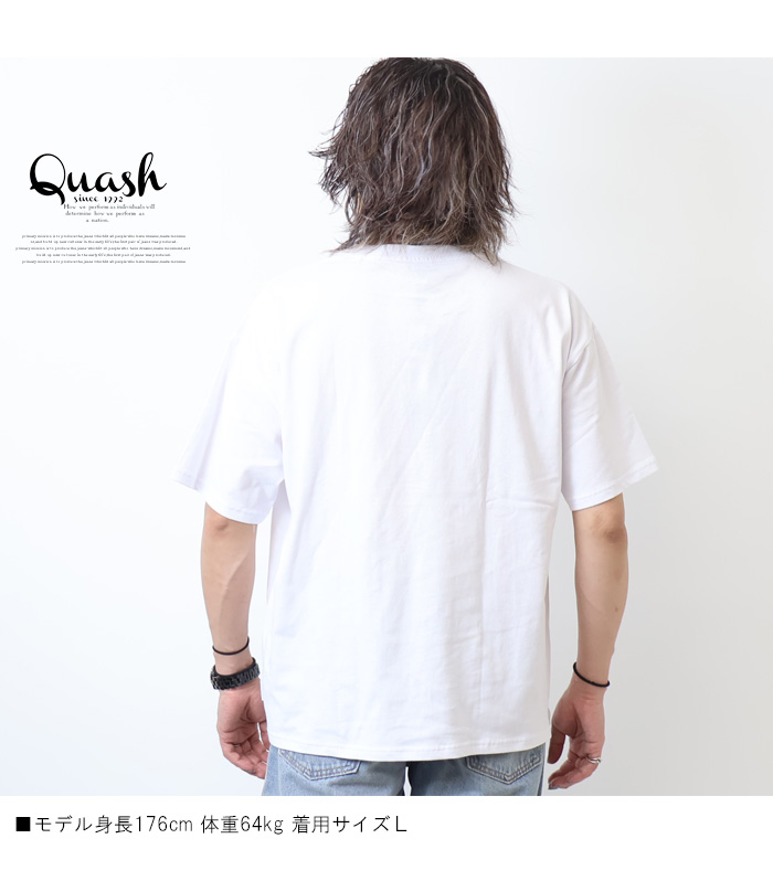 Quash クアッシュ プリント 刺繍 半袖Tシャツ 半T メンズ Q24 Quash クアッシュ プリント 刺繍 半袖Tシャツ 半T メンズ Q24