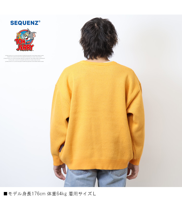 SEQUENZ トムとジェリー ファニーアート ジャガード セーター