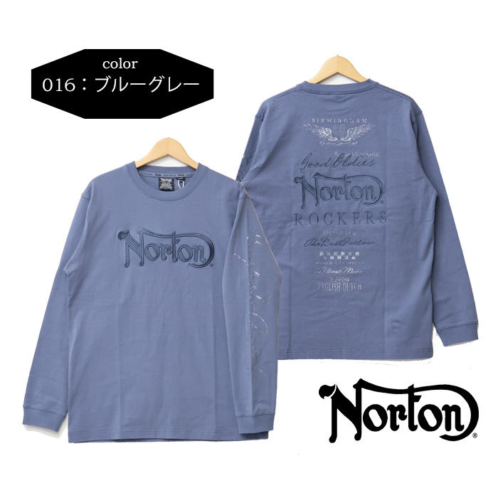ノートン Norton 3D同系色刺繍 ロンT メンズ 日本限定企画