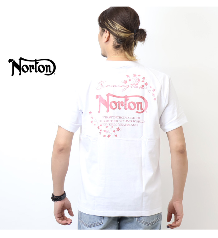 ノートン（NORTON） サクラシャイニーTシャツ メンズ 半袖Tシャツ 半T