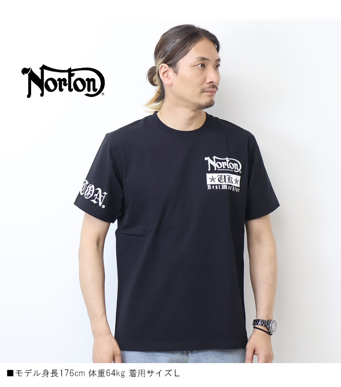 ノートン（NORTON） ワールズレコードTシャツ メンズ 半袖Tシャツ 半T