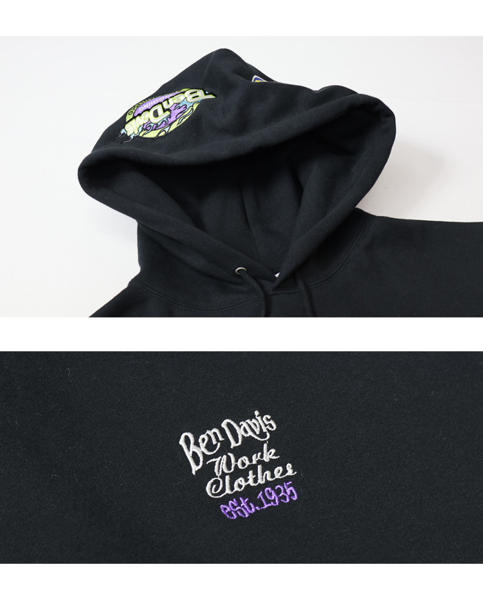 BEN DAVIS ベンデイビス フード刺繍 ワッペン スウェット