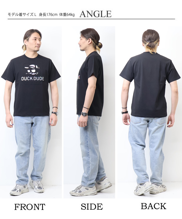 Duck Dude（ダックデュード） スクエアエンボス 半袖Tシャツ 半T