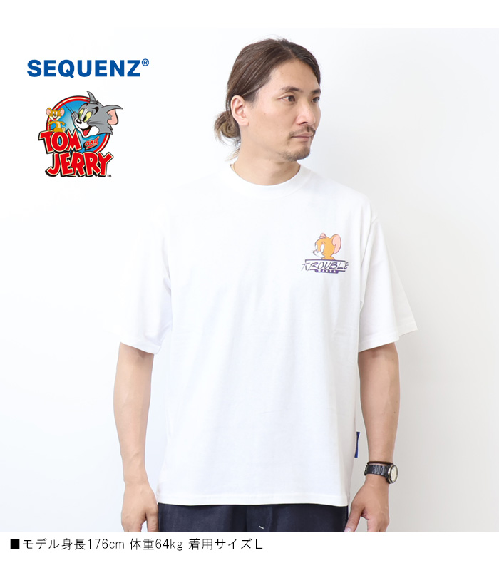 Prosperity Sequence SEQUENZ トムとジェリー バック サガラ刺繍 半袖T