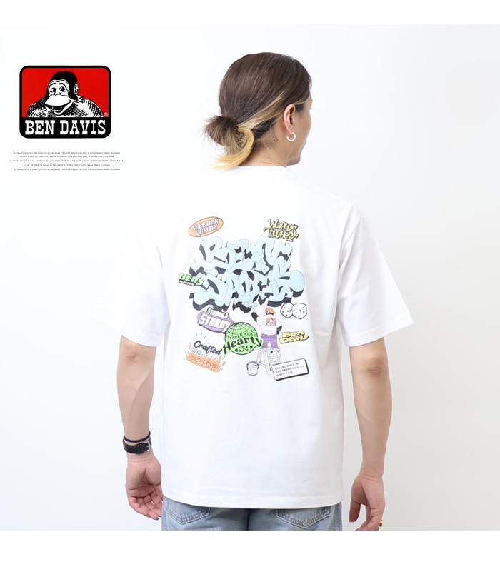 BEN DAVIS（ベンデイビス） OVERLAP バックプリント 半袖Tシャツ